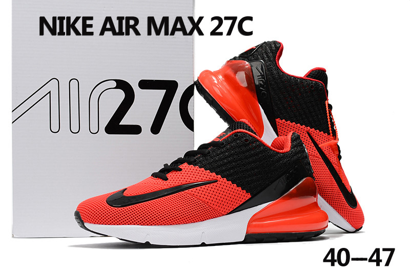 2018 Men Nike Air Max 27C Red Black White Shoes